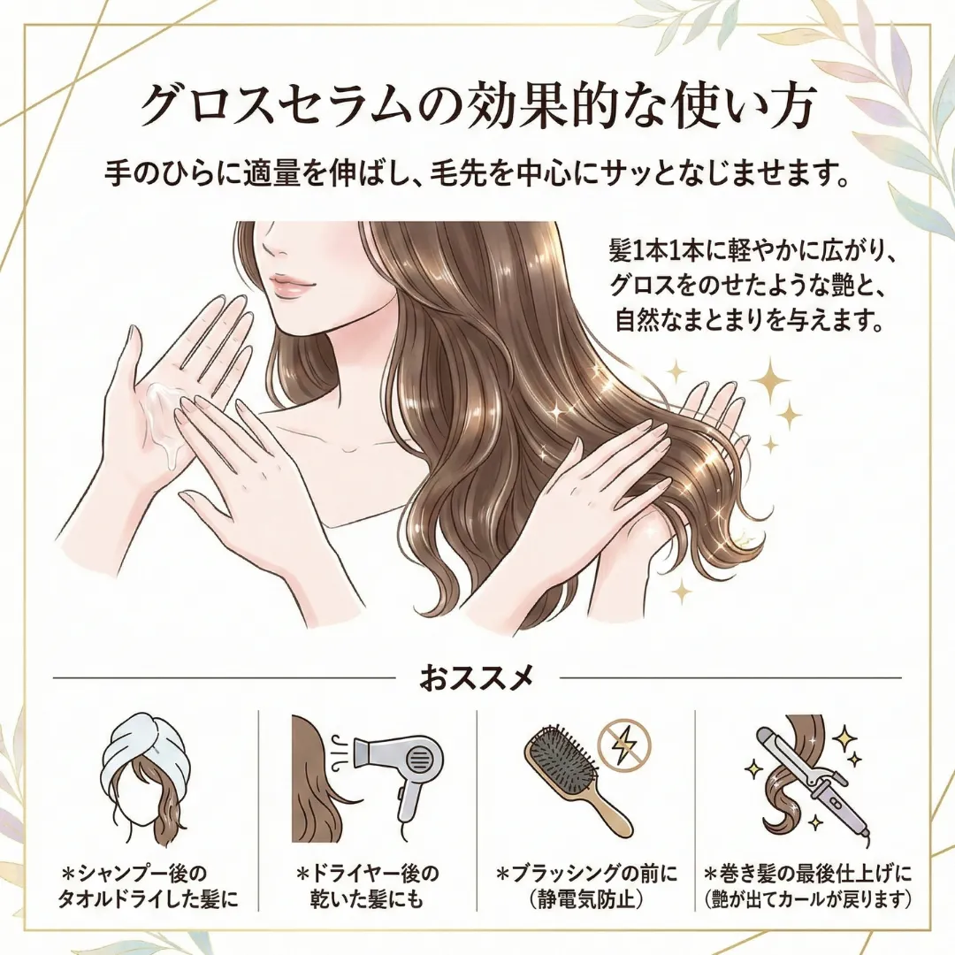 ゴクビプロ プレミアム グリーンティーアロマ グロスセラムの説明15