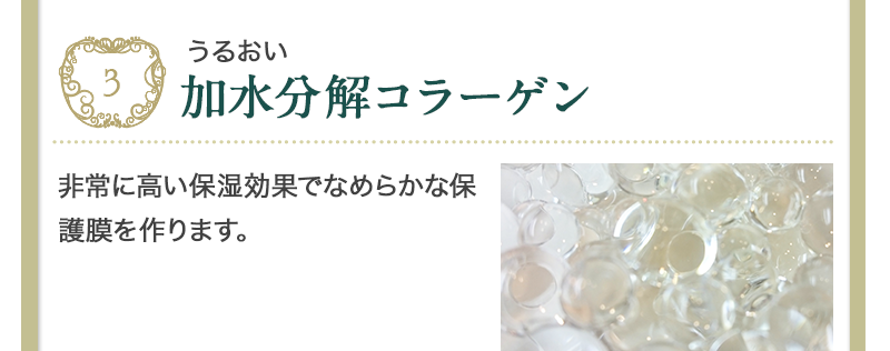 高い保湿効果の加水分解コラーゲン